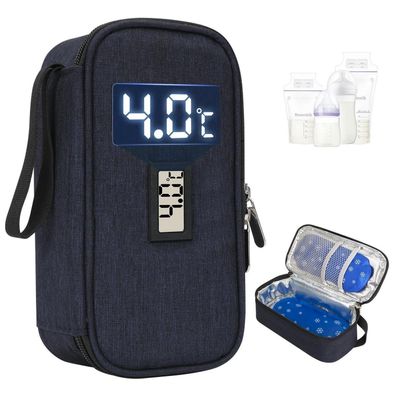 Youshares Muttermilch Kühltasche mit Temperaturanzeige, tragbar, inkl. 2