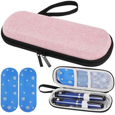Fefod Insulin Kühltasche mit 2 Kühlakkus - Kompakte Isoliertasche für Insulin
