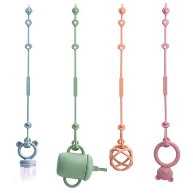 CLDY Baby Spielzeug Halterung 4 Stück, BPA-frei Silikon, verstellbar für