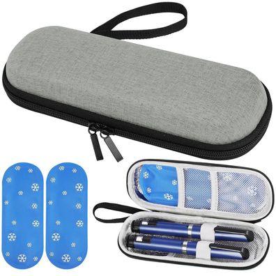 Fefod Insulin Kühltasche mit 2 Kühlakkus - Kompakte Isoliertasche für Insulin
