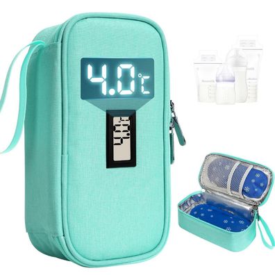 Youshares Muttermilch Kühltasche mit Temperaturanzeige, tragbar, inkl. 2