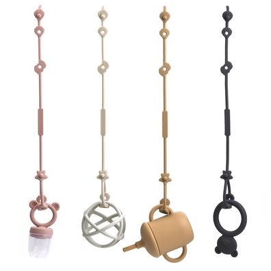 CLDY Baby Spielzeug Schnullerkette Silikon Cup Catcher, BPA-frei, 4 Stück Ozean