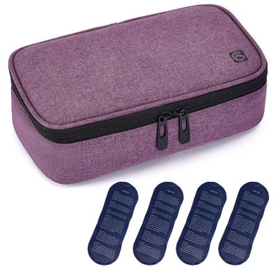 Allcamp Insulin Kühltasche Violett - Tragbarer Organizer für Diabetiker