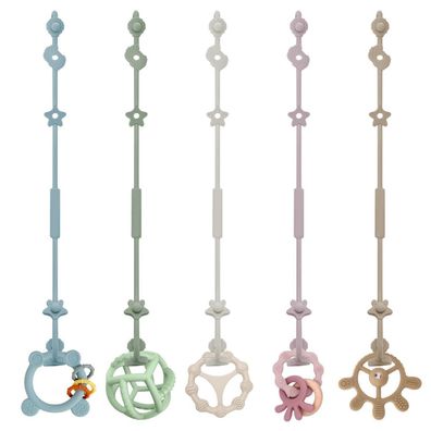 5er Pack Silikon Schnullerkette mit verstellbarem Clip - BPA-frei, ideal für