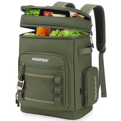 Hulongo Großer Wasserdichter Isolierter Kühlrucksack, Auslaufsicher & Faltbar