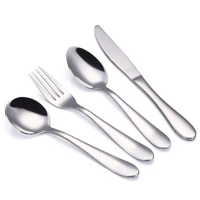 VANRA 4-teiliges Kinderbesteck Set aus 18/10 Edelstahl, spülmaschinenfest und