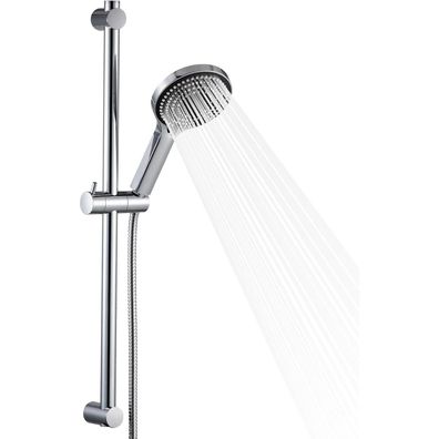 OFFO Duschstange 90cm mit Brausekopf, 6 Strahlarten, 1.6m Schlauch und