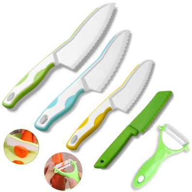 Goodchef Montessori Kindermesser Set 5-teilig, sicheres Lernmesser für Kinder
