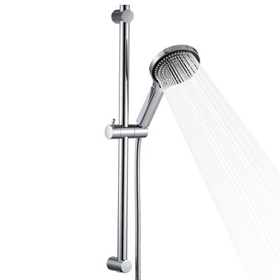 OFFO Brausestangenset 70cm mit 6-Funktionen Duschkopf, 1,6m Schlauch und