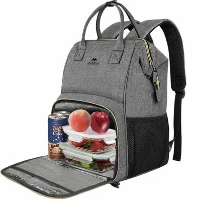 MATEIN Damen Laptop Rucksack 15,6 Zoll mit Kühlfach, USB Ladeanschluss