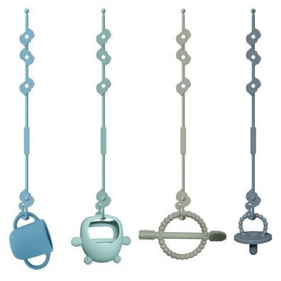 CLDY Baby Spielzeug Schnullerkette Silikon, BPA-frei, 4er Set für Kinderwagen
