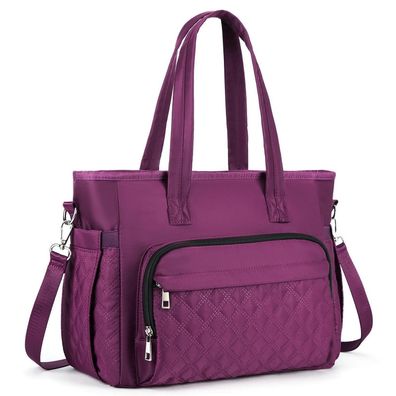 Hshrish Isolierte Lunchtasche für Damen, violett M, mit verstellbarem