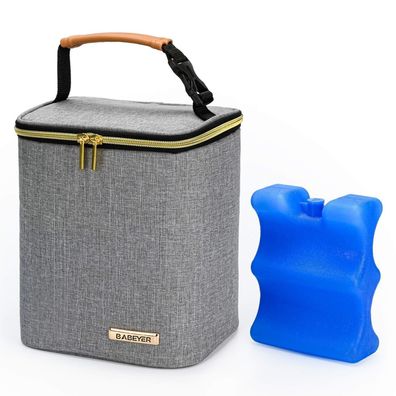 Babeyer Muttermilch-Kühltasche, isolierte Babyflaschentasche mit Eisbeutel für