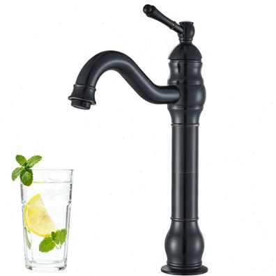 Suguword Waschtischarmatur Einhebelmischer Matt-Schwarz Messing Modernes Design