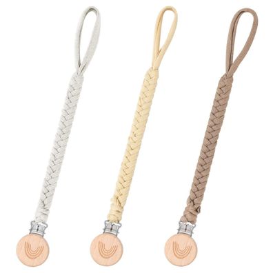 CLDY 3er Pack Baumwoll-Schnullerketten für Babys, auch als Halteriemen für