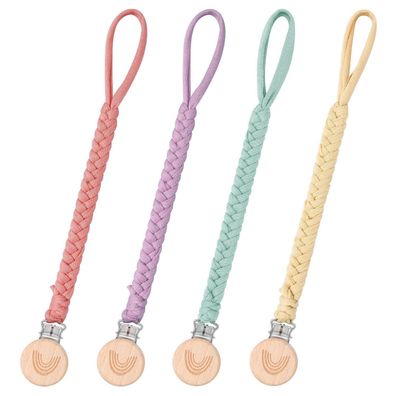 CLDY Baby Schnullerkette Clip (4er Pack) - Schnullerband für Jungen & Mädchen