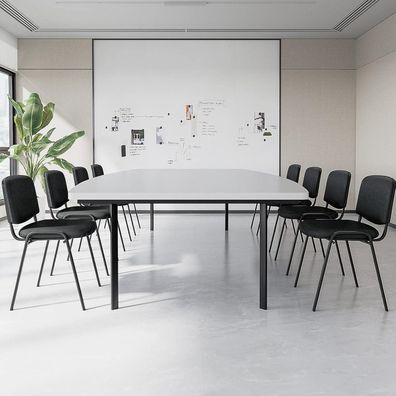 Basetbl Stapelstuhl Besucherstuhl Konferenzstuhl mit robustem Metallgestell und