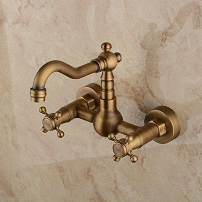 Hiendure Messing Wandhalterung Bad Wasserhahn Küchenarmatur Hochbogen drehbarer