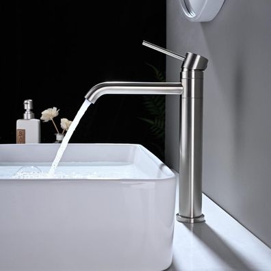 DETBOM Hoch Wasserhahn Bad, 360° schwenkbare Einhebelmischbatterie für