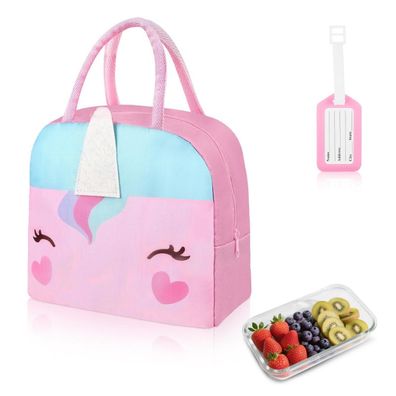 Aucuu Kinder Lunchtasche Isoliert, Mini Kühltasche Klein 3D Cartoon, Tragbar