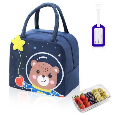 Aucuu Kinder Lunchtasche Thermo Tasche Mini Kühltasche Klein 3D Cartoon Lunch