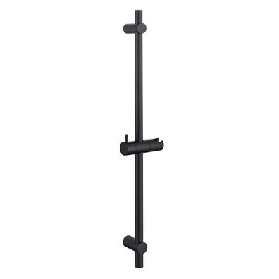 DETBOM 70cm Duschstange Schwarz aus Edelstahl 304 mit 360° drehbarer
