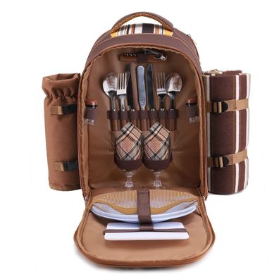 apollo walker Picknickrucksack für 2 Personen mit Zubehör und Decke