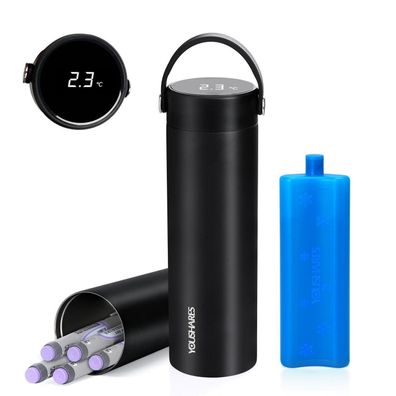 Youshares Insulin Kühltasche mit Temperaturanzeige - 48h Kühlung, Smart