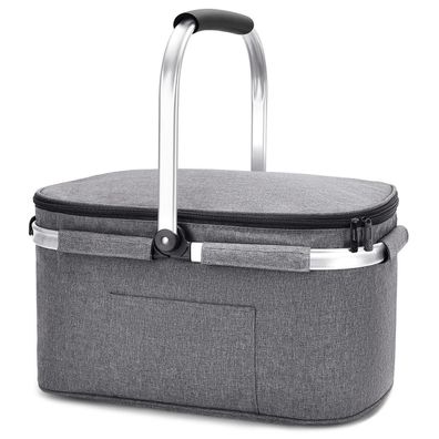 Allcamp Große faltbare Kühltasche mit Deckel, isolierter Picknickkorb mit