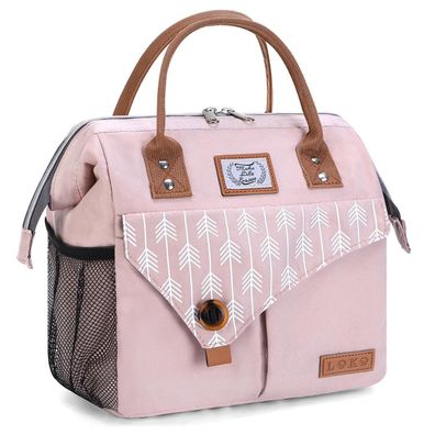 Lekesky Kühltasche Damen Lunchtasche 11L Rosa - Stilvoll, Auslaufsicher und