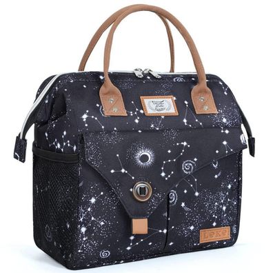 Lekesky Kühltasche Damen Lunchtasche, 11L, Astronomie-Design, isoliert und