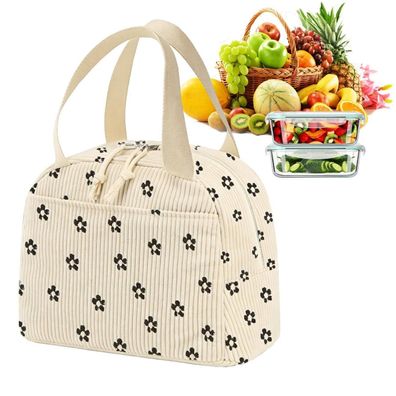 Junjiefu 9L Isolierte Lunchtasche für Damen, wiederverwendbare Kühltasche aus