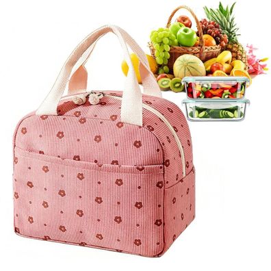 Junjiefu 9L Isolierte Lunchtasche für Damen, wiederverwendbare Kühltasche für