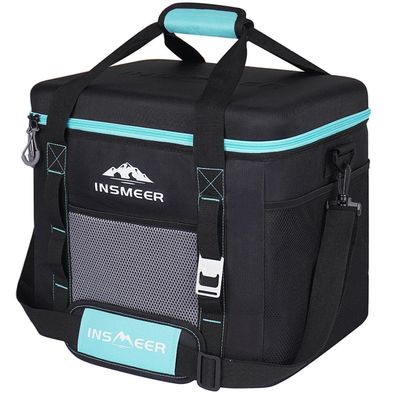 Insmeer Kühltasche Groß 40L, faltbar, wasserdicht, mit Hart Eva Dach für