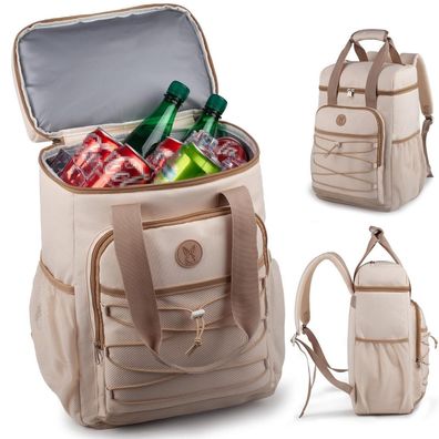Bunnychic Kühlrucksack Beige - Leicht, isoliert, auslaufsicher, große Kapazität