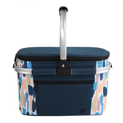 Allcamp Faltbare Isolierte Kühltasche - Thermo Einkaufskorb mit Deckel