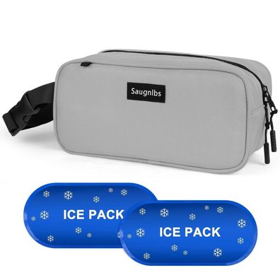 Saugnlbs Mini-Kühltasche mit integrierten Kühlakkus, Isolierte Lunch-Tasche für