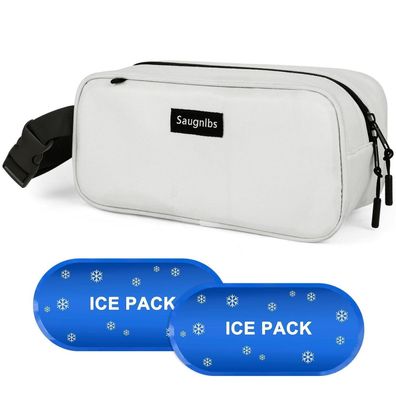 Saugnlbs Mini-Kühltasche mit integrierten Kühlakkus, Isolierte Lunch-Tasche für