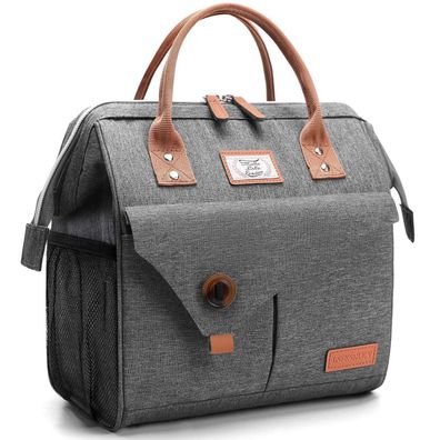 Lekesky Kühltasche für Damen, 11L, Grau2 - Stilvoll, auslaufsicher und isoliert