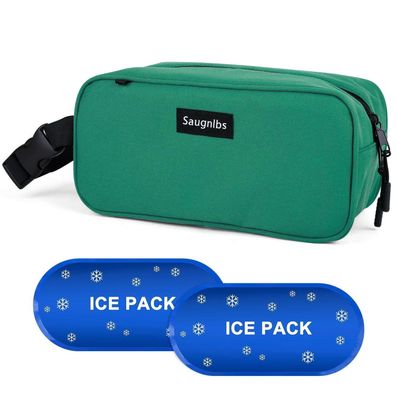 Saugnlbs Mini-Kühltasche mit integrierten Kühlakkus, Isolierte Lunch-Tasche