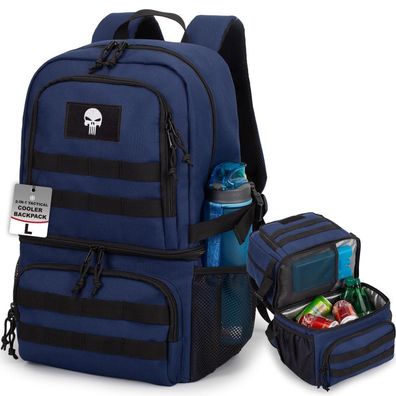 Taktischer Doppelstock Kühlrucksack für Herren - Großer Lunch-Rucksack mit 2