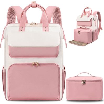 Bertasche Damen Laptop Rucksack 15,6 Zoll mit isolierter Kühltasche, 2-in-1