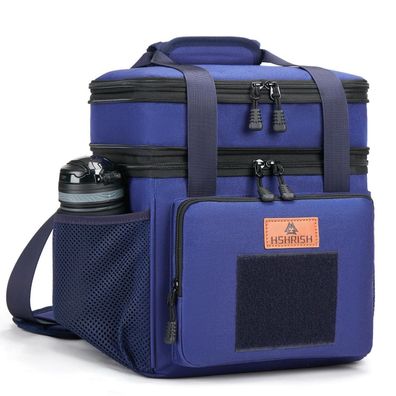 Hshrish Taktische Lunchtasche, doppellagige isolierte Kühltasche, 15L, Blau