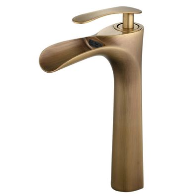 Beelee BL1004AH Wasserhahn Antik Messing Wasserfall Waschtischarmatur Vintage