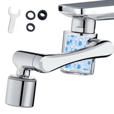Jinyomfly Wasserfilter für Wasserhahn, 1080° drehbar, 2 Modi, mit 5