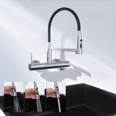 Detbom Wandmontage Wasserhahn Küche mit 3/4 Zoll Anschluss für
