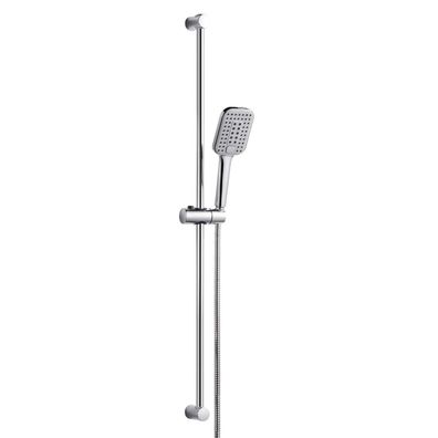 OFFO Duschset mit 100cm Duschstange, 3 Strahlarten Duschkopf, höhenverstellbar