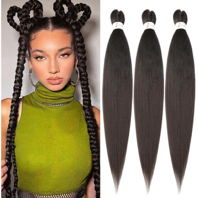 Easy Braid Vorgedehnte Haarverlängerungen 26 Zoll, 3er Pack Kunsthaar zum