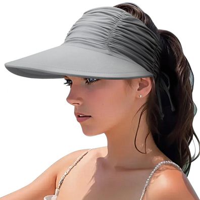 Dreshow Damen Visor Sonnenhut mit breiter Krempe, verstellbar, faltbar, für