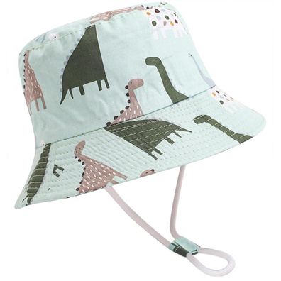 Malaxlx Baby Kinder Sonnenhut Fischerhut mit UV Schutz, Dinosaurier Design